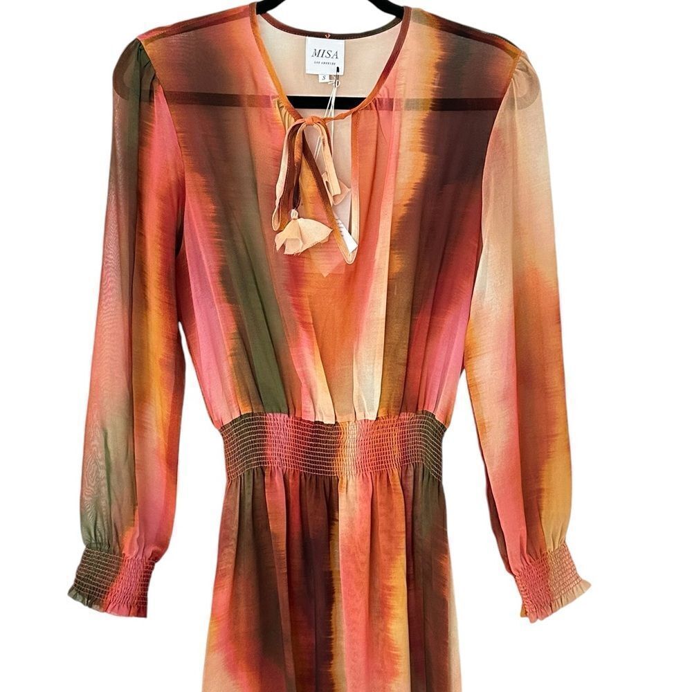 Misa Los Angeles Poppy Midi Dress in Jaipur Ombre | Size S - Picture 4 of 9